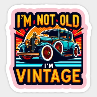 Vintage Car Sticker